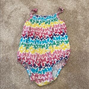 posh peanut 12-18 months Colorful Butterfly Print Baby Romper